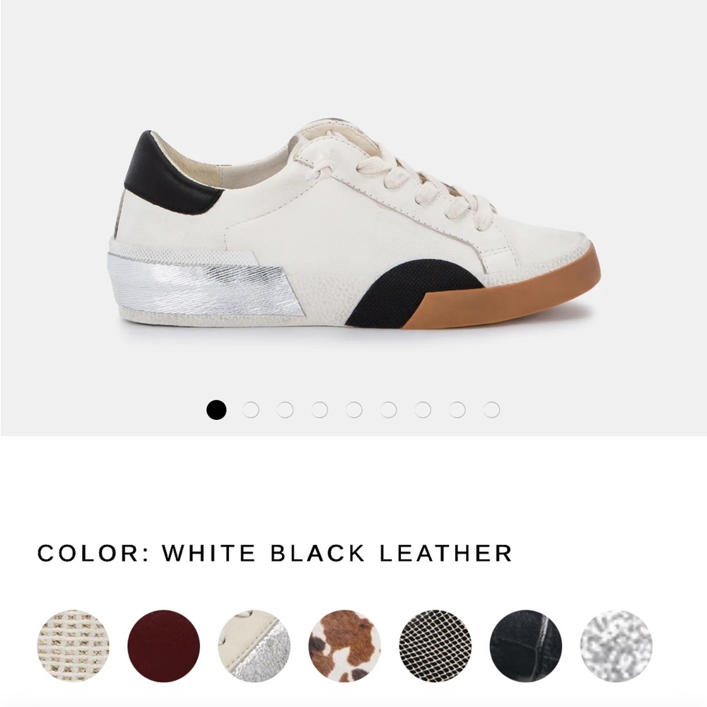 Dolce Vita women’s Zina Cream and Black Sneakers